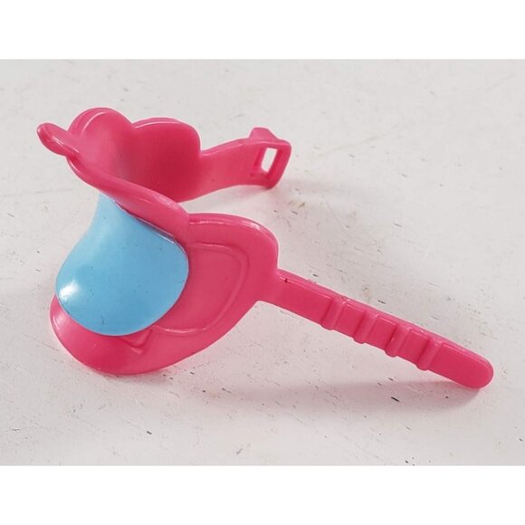 Miniature Pink Saddle Plastic Model Horse Toy - Picture 2 of 4